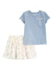carter's 2-delige outfit wit/lichtblauw