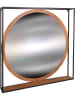 Anticline Spiegel in Schwarz/ Braun - Ø 60 cm