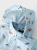name it Softshelloverall in Hellblau