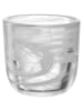LEONARDO Teelichthalter "Salerno" in Transparent/ Weiß - (H)7 x Ø 7 cm