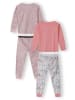 Minoti 2er-Set: Pyjamas in Rosa/ Weiß