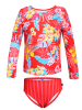Peek U 2-delige zwemoutfit "Sandy" rood/meerkleurig