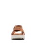 Clarks Leder-Sandalen "DashLite Wish" in Hellbraun
