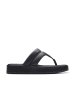 Clarks Leren teenslippers "Alda Walk" zwart