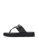 Clarks Leren teenslippers "Alda Walk" zwart