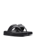 Clarks Leren teenslippers "Alda Walk" zwart