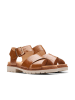 Clarks Leder-Sandalen "Orinoco Cross" in Hellbraun