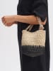 OPUS Handtas beige/zwart - (B)15 x (H)18 x (D)10 cm