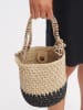 OPUS Handtas beige/zwart - (B)15 x (H)18 x (D)10 cm