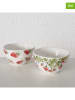 Boltze 2er-Set: Müslischalen "Strawberry" in Rot/ Grün - Ø 15 cm