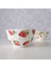 Boltze 2er-Set: Müslischalen "Strawberry" in Rot/ Grün - Ø 15 cm