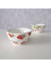 Boltze 2er-Set: Müslischalen "Strawberry" in Rot/ Grün - Ø 15 cm