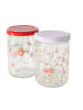 Boltze 2-delige set: voorraadglazen rood - 500 ml
