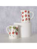 Boltze 2er-Set: Krüge "Strawberry" in Rot - 500 ml