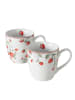 Boltze Kubki jumbo (2 szt.) w kolorze czerwono-zielonym - 480 ml