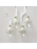 Boltze 2-delige set: decohangers "Davina" wit/transparant - 2x 4 stuks