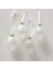 Boltze 2-delige set: decohangers "Davina" wit/transparant - 2x 4 stuks