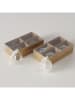 Boltze 2-delige set: decohangers "Davina" wit/transparant - 2x 4 stuks