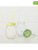 Boltze 2er-Set: Trinkbecher "Citrus" in Gelb/ Grün - 450 ml
