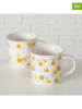 Boltze 2er-Set: Jumbotasse "Fruits" in Gelb - 370 ml