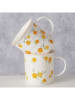 Boltze 2er-Set: Jumbotasse "Fruits" in Gelb - 370 ml