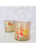 Boltze 2er-Set: Windlichter "Farina" in Gelb/ Orange - (H)12,3 cm