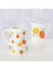 Boltze 2er-Set: Krüge "Fruits" in Gelb/ Orange - 500 ml