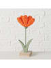 Boltze 3-delige set: deco-objecten "Farina" geel/oranje - (H)22 cm