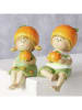 Boltze 2er-Set: Dekofiguren "Fruits" in Grün/ Orange - (H)14,3 cm