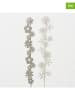 Boltze 2-delige set: tuinstekers "Bloem" wit/grijs - (H)75 cm