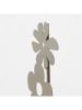 Boltze 2-delige set: tuinstekers "Bloem" wit/grijs - (H)75 cm