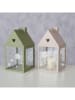 Boltze 2-delige set: lantaarns "Honey" beige/groen - (B)14 x (H)17 cm