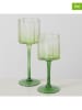 Boltze 2-delige set: windlichten "Greta" groen