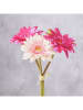 Boltze 2er-Set: Dekoblumen "Gerbera" in Pink - (H)26 cm