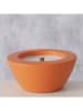 Boltze Kaarspot "Bonko" oranje - (H)6,5 x Ø 14 cm
