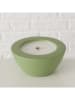 Boltze Kaarspot "Bonko" groen - (H)6,5 x Ø 14 cm