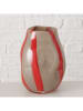 Boltze Vase "Larana" in Beige/ Rot - (H)23 cm