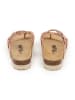 billowy Leren teenslippers lichtroze