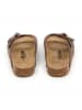 billowy Leren slippers bruin