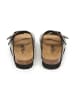 billowy Leren slippers goudkleurig