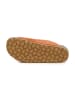 billowy Leder-Pantoletten in Orange
