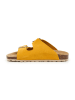 billowy Leren slippers geel