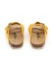 billowy Leren slippers geel