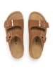 billowy Leren slippers lichtbruin