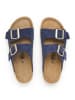 billowy Leren slippers donkerblauw