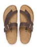 billowy Leren teenslippers bruin