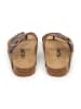 billowy Leren teenslippers bruin