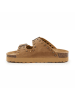 billowy Leren slippers lichtbruin