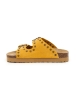 billowy Leren slippers geel
