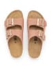 billowy Leren slippers lichtroze